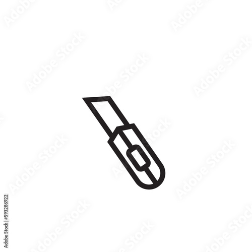 Cutter Cut Blade Outline Icon