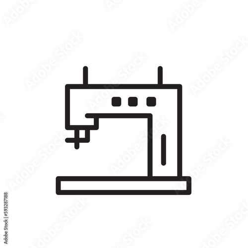 Electric Machine Sewing Outline Icon