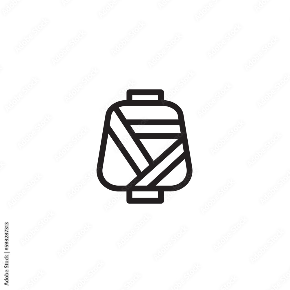 Fabric Roll Sewing Outline Icon Fabric Roll Sewing Outline Icon