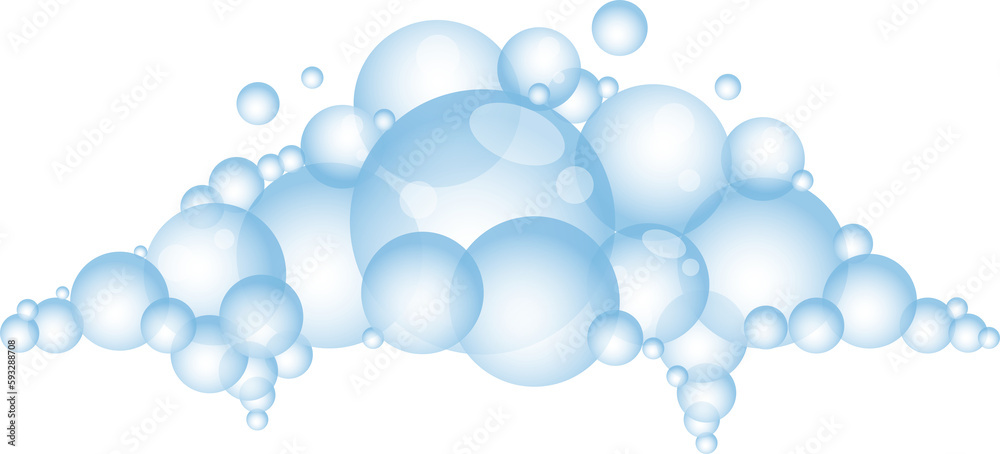 Cartoon soap foam with bubbles. Light blue suds of bath, shampoo, shaving, mousse. Cartoon soap foam with bubbles. Light blue suds of bath, shampoo, shaving, mousse.