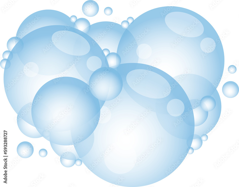 Cartoon soap foam with bubbles. Light blue suds of bath, shampoo, shaving, mousse. Cartoon soap foam with bubbles. Light blue suds of bath, shampoo, shaving, mousse.