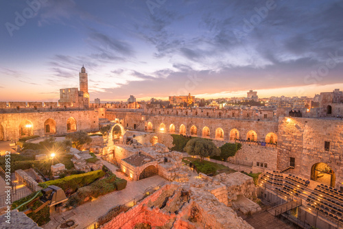 The Tower of David in the old city, Jerusalem, Israel photo