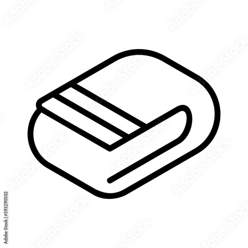 folding towel spa and sauna outline icon vector illustration