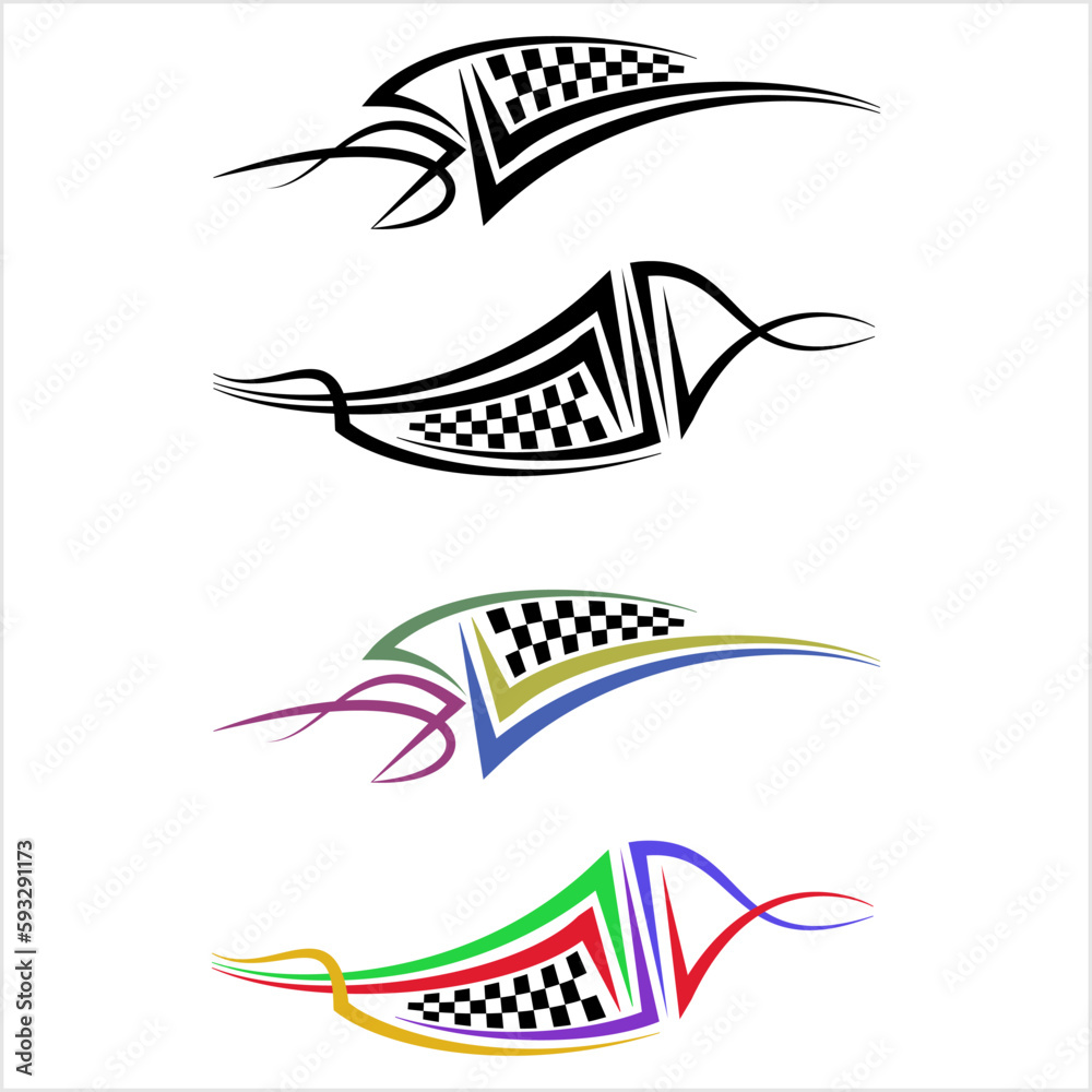 Naklejka premium Vehicle Graphics, Stripe : Vinyl Ready Design