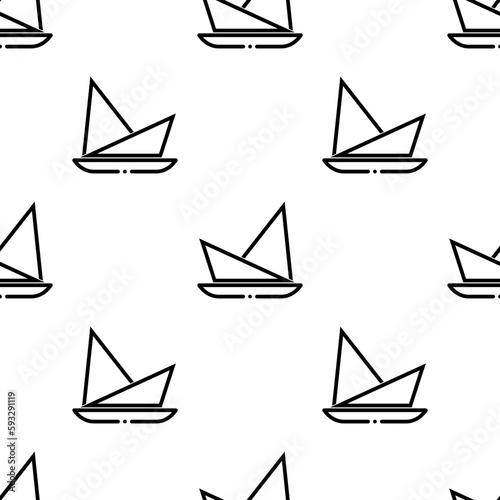 Napkin Folding Icon Seamless Pattern, Napkin Decorative Idea
