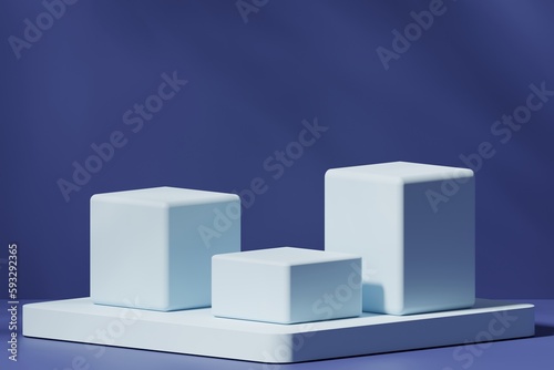 Scene with a podium for product presentation, 3d rendering