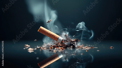Quit smoking concept. World no tobacco day. Generative AI.