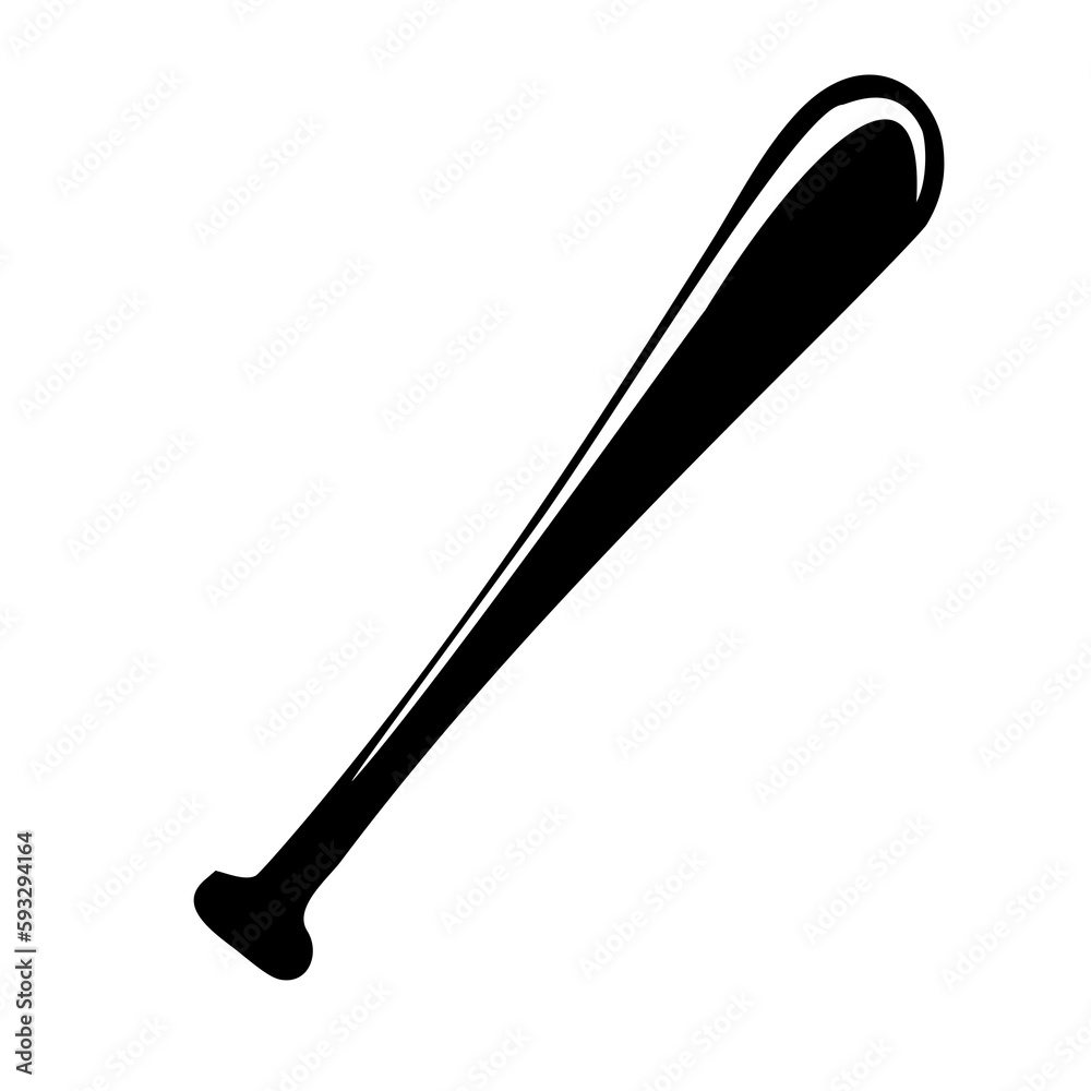 Baseball bat icon. Simple illustration of baseball bat vector icon Baseball bat icon. Simple illustration of baseball bat vector icon