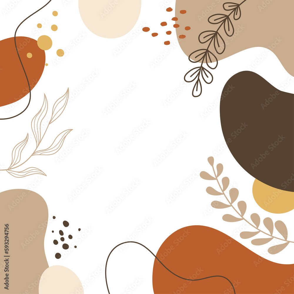 background vector illustration.Exotic plants, branches,art print for beauty, fashion and natural products,wellness, wedding and event.	