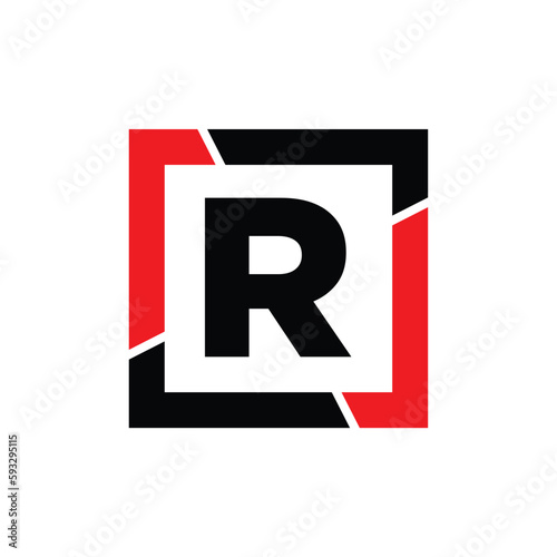 Free Download R company name monogram. R frame letter icon. - GFXLoad