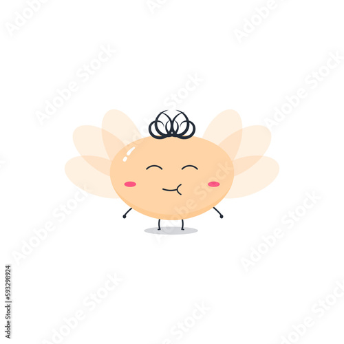 Cute cartoon termite character emoji and expression with pose