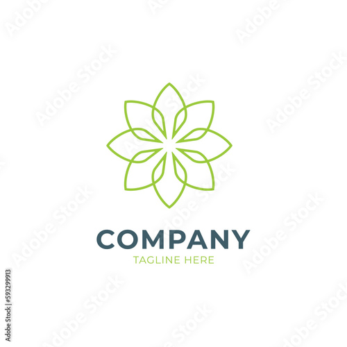 Minimal Eco Leaf Logo Template