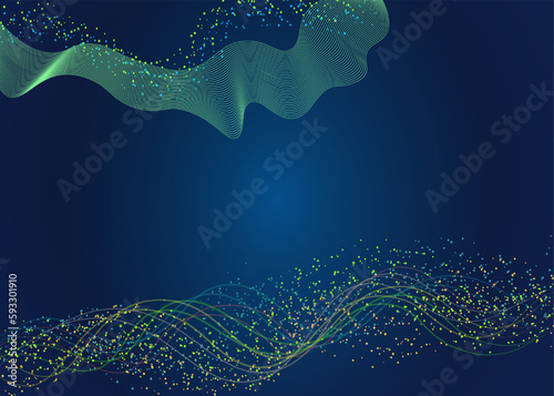 
Lines art  particles attractive blue background