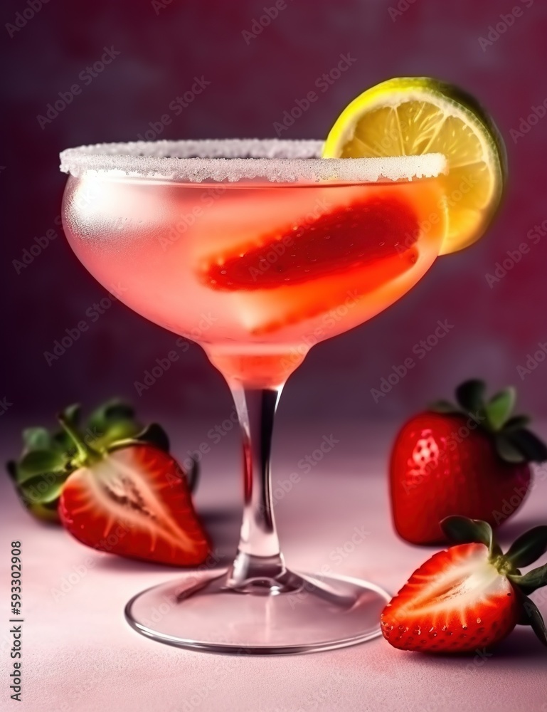 custom made wallpaper toronto digitalStrawberry and lemon drink, marguerita style