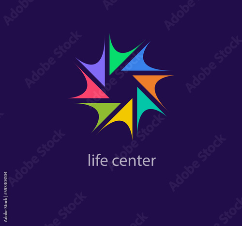 Life center logo. Unique design color transitions. Creative Life planning logo template. vector