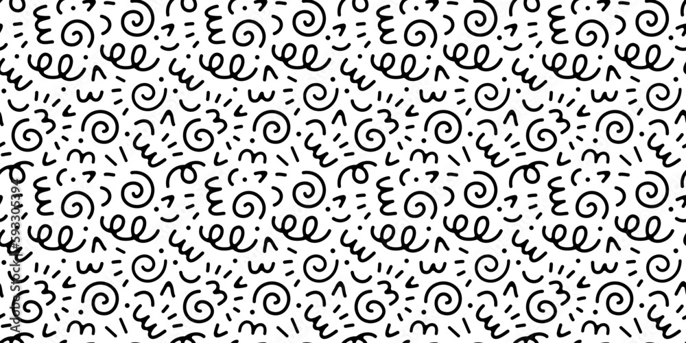 fun-black-and-white-abstract-line-doodle-seamless-pattern-creative