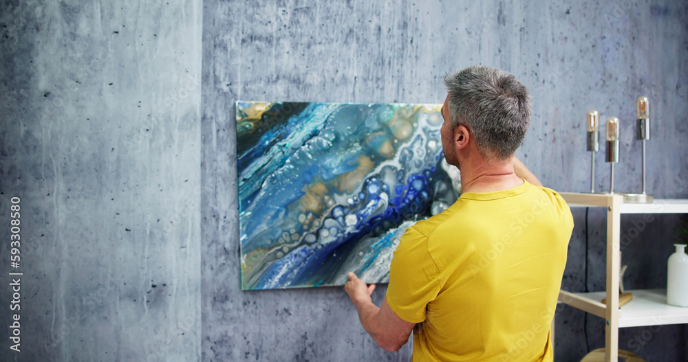 Fototapeta premium Contemporary Abstract Wall Painting Decoration