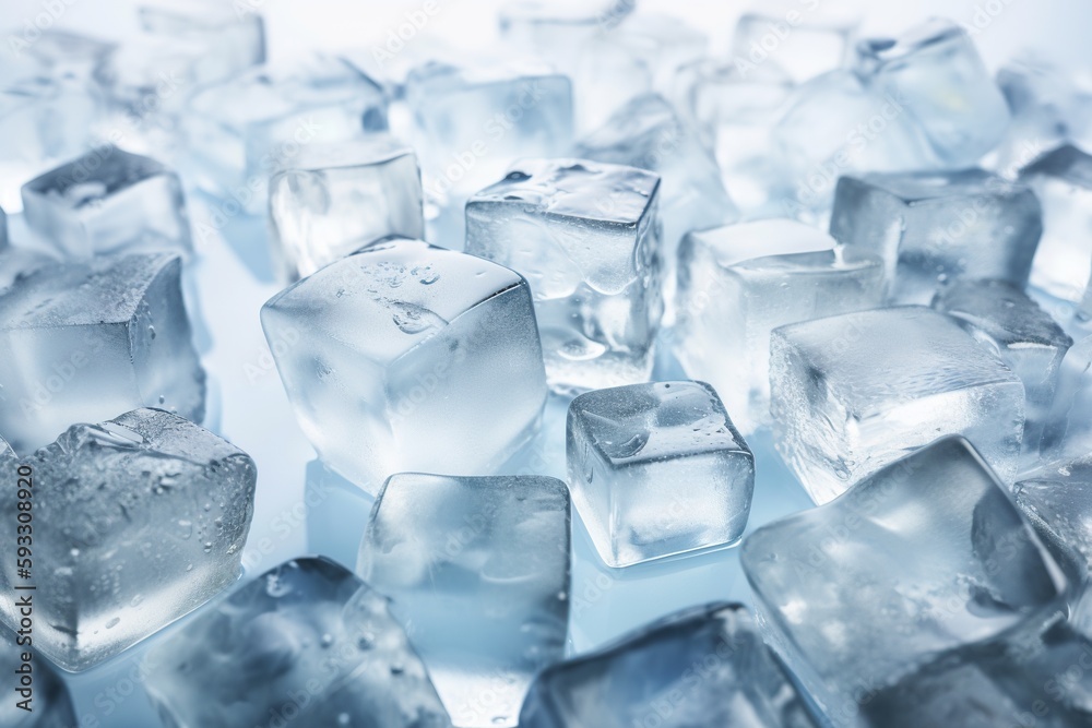 Ice Cubes in Various Shapes and Sizes for Refreshing Beverages