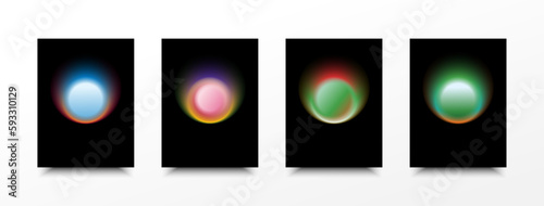 Gradient color. Neon gradient circle. Circular colorful vector design for background, Poster. Iridescent, holographic
