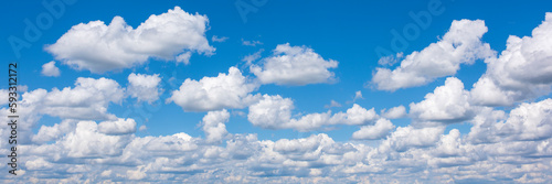 panoramic view to clouds on sky