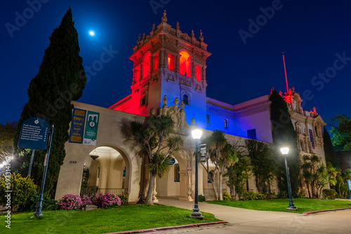 Εκτύπωση καμβά San Diego's Balboa Park at night