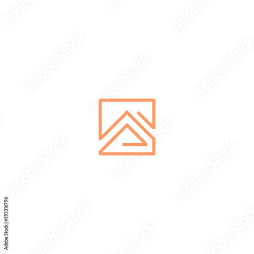 home logo icon line outline monoline