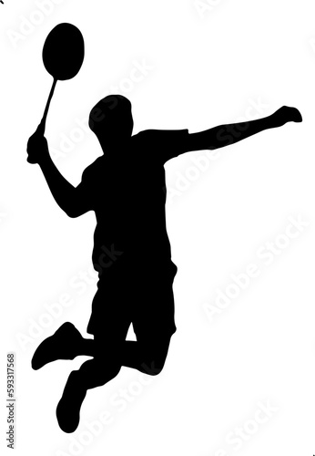 silhouette of a badminton vector