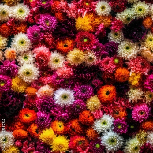 Seamless Colorful Floral Wall Pattern Background © Jardel Bassi