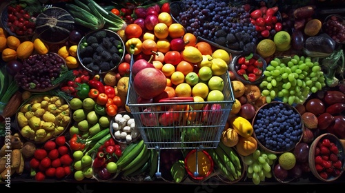 A Colorful Assortment of Healthy Groceries