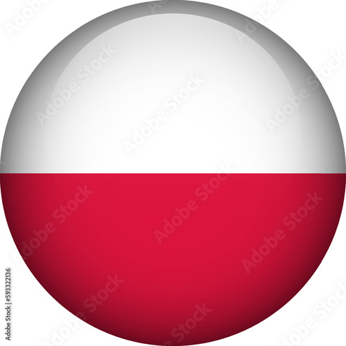 Free Download Poland flag button. Emblem of Poland. Vector flag, symbol. Colors and proportion correctly. - GFXLoad