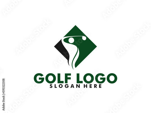 Creative Golf Sport Logo, Modern professional golf template logo design