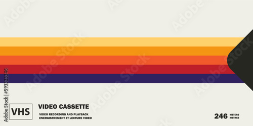Old video cassette background. Old school and back to 90s concept background.