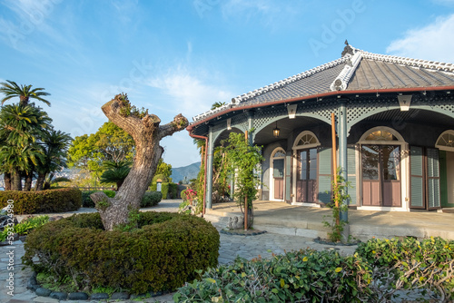 scenic Glover house in Glover garden in Nagasaki photo