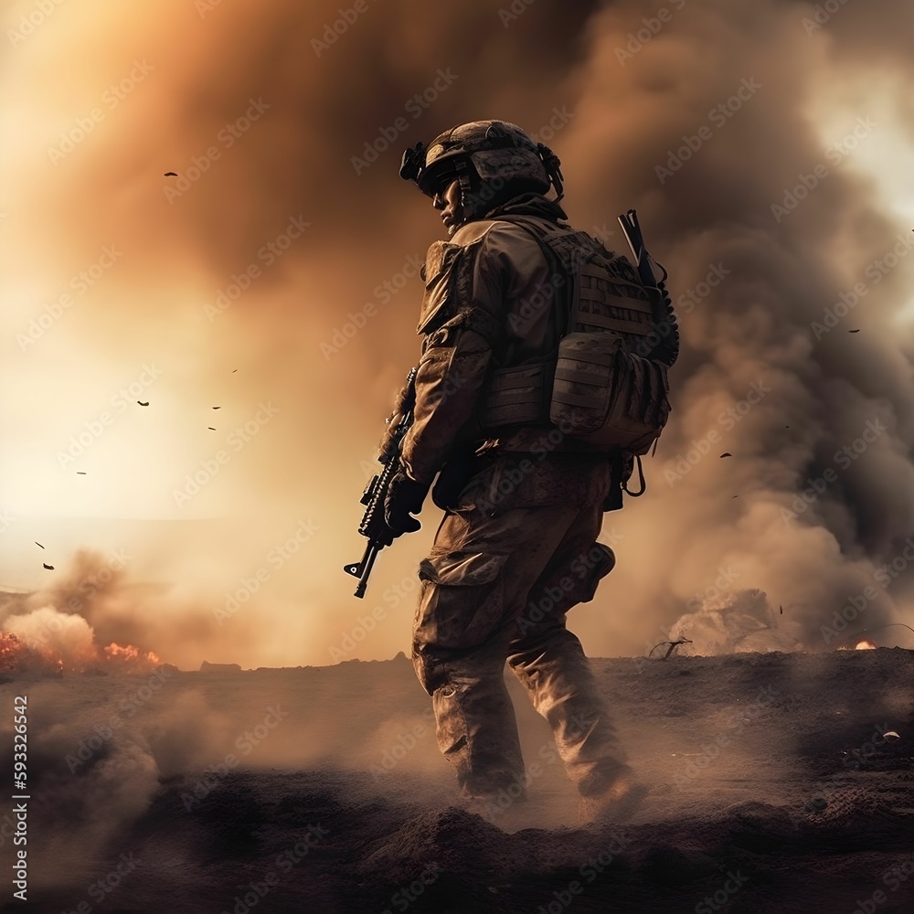 Soldier4 - obrazy, fototapety, plakaty 