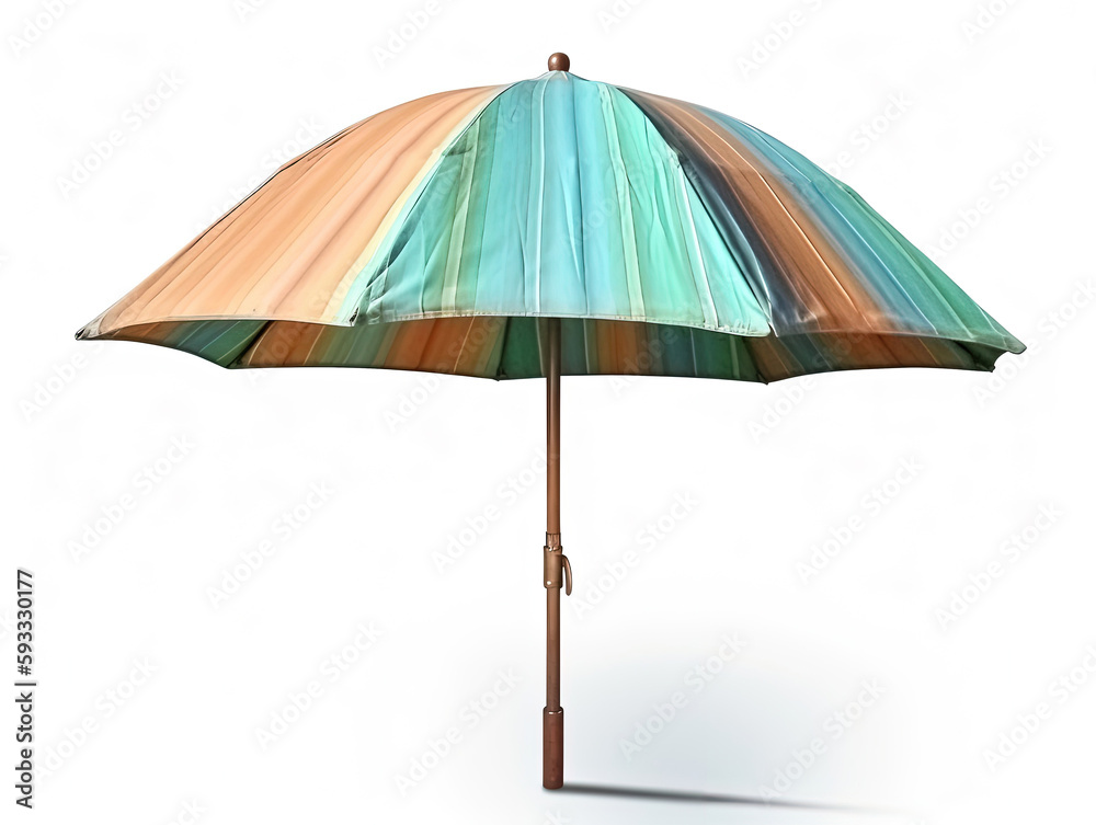 Striped beach umbrella