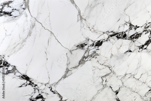 Statuario marble is created in a white tone with a polished gloss for ceramic floor and wall tiles. Generative AI