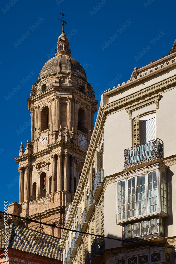 Malaga cathedral, Malaga city, Andalusia, Spain