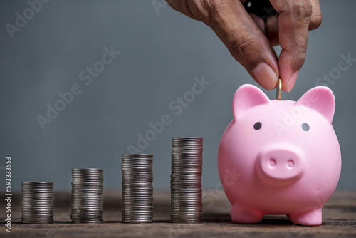 Save money and account banking for finance concept