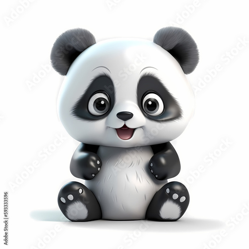 Baby Panda illustration. Generative AI