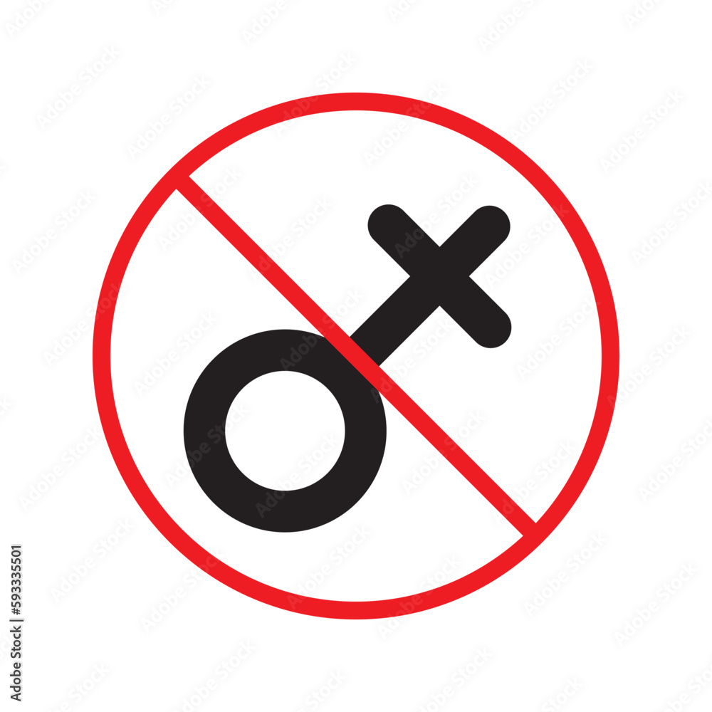 No gender vector icon. Gender sign of men and women. Male and female