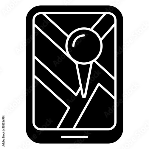 Premium design icon of mobile location app 