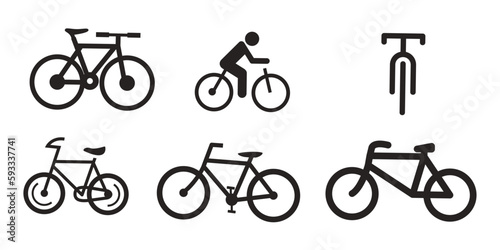 set icon bicycle. vector illustration