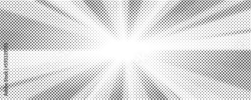 Sun rays background. White and grey radial abstract comic pattern. Vector explosion abstract lines backdrop