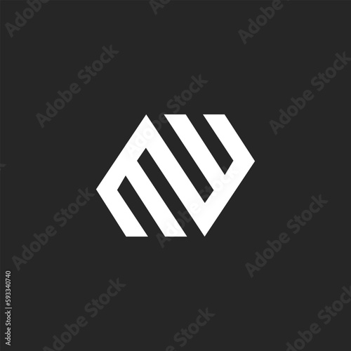 Letter EW monogram logo
