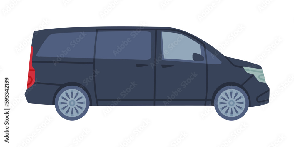 Minivan as Passenger Car and Urban Transport Vector Illustration Minivan as Passenger Car and Urban Transport Vector Illustration