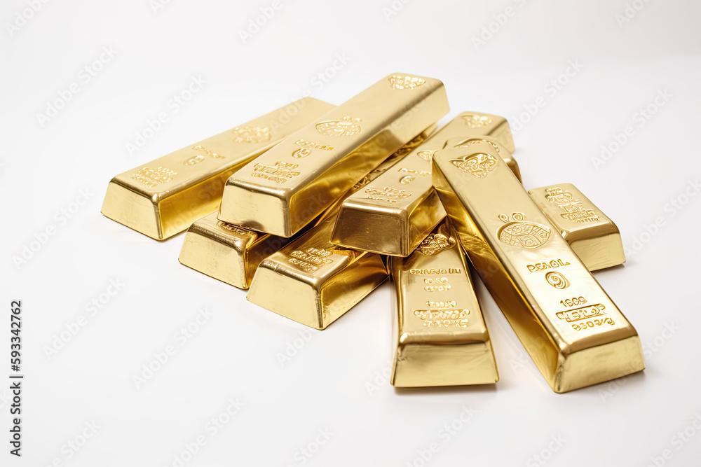 Gold bars and Financial concept, studio shots Gold bars and Financial concept, studio shots