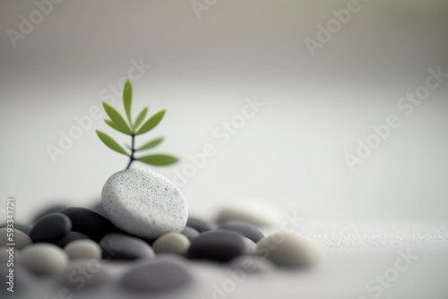 Zen Background with stones. Generative AI