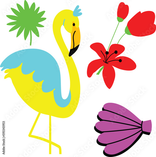 bird with flower