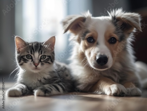 kitten and puppy © Ornavi
