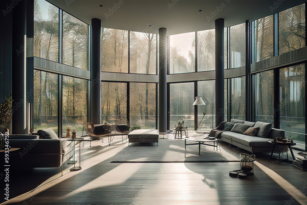 Fototapeta premium indoor view of a living room